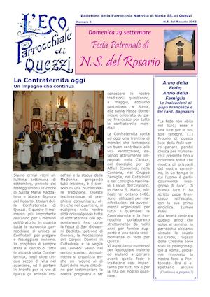 L'Eco Parrocchiale di Quezzi - Numero 5 - N.S. del Rosario 2013