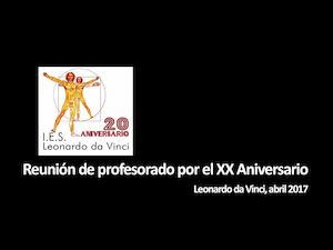 XX aniversario Leonardo A-Reunión Profes
