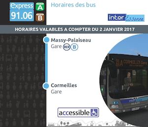 Fiche horaire hiver 2017 - 91.06A et 91.06B