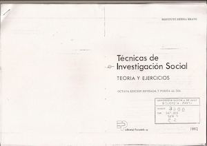 Restituto Sierra Bravo Tecnicas De Investigacion Social (1)