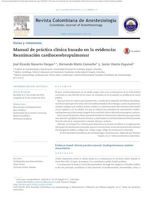 Revista Colombiana Anestesiología