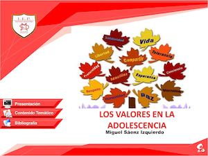 3°tema Cívica Los Valores En La Adolescencia