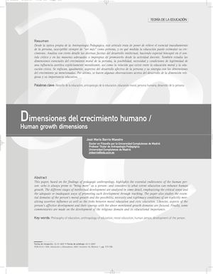 Barrio Maestre - Dimensiones del crecimiento humano