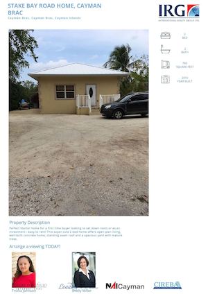 STAKE BAY ROAD HOME on Cayman Brac by IRG Cayman.