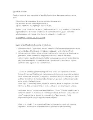 Que Es El Estado