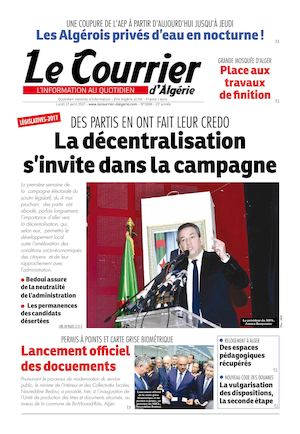 Le Courrier D'Algérie Du Lundi 17 Avril 2017