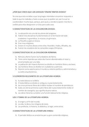 Literatura Antigua Y Clasica