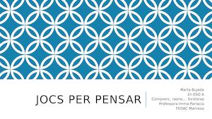 Jocs Per Pensar