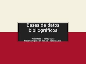 bases de datos bibliograficos