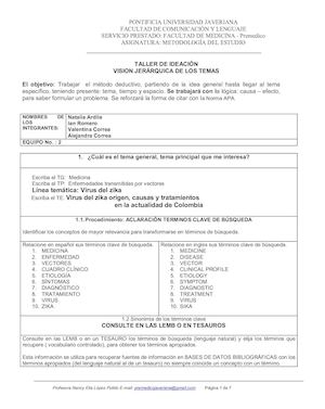 Vision Jerárquica De Los Temas Y El Problemac