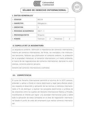 A0118 Silabo Derecho Internacional