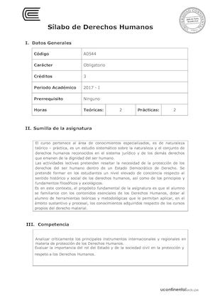 A0544 Silabo Derechos Humanos