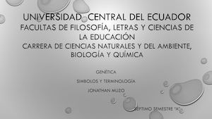 Terminologia Y Simbologia