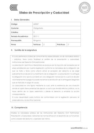 A0357 Silabo Prescripción Y Caducidad