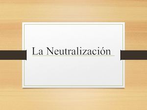 La Neutralización