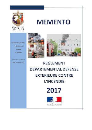 Memento - Règlement Départemental de Défense Extérieure Contre l'Incendie - 2017