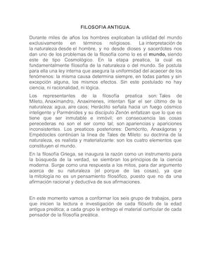 FILOSOFIA ANTIGUA