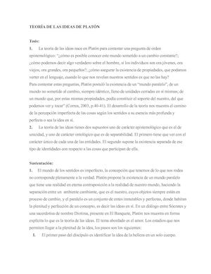 Teoría De Las Ideas