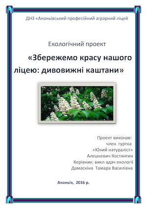 Екологічний проект Збережемо красу нашого ліцею (2)
