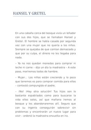 Hansel Y Gretel