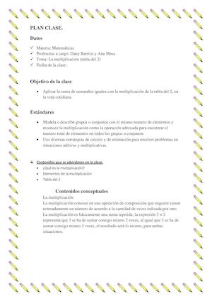 Plan Clase