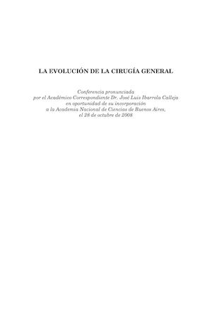 EVOLUCION DE LA CIRUGIA