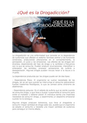 Qué Es La Drogadicción