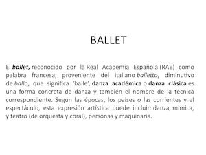 Ballet