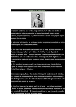 Biografía De Pancho Villa