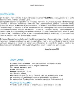 Generalidades De Colombia