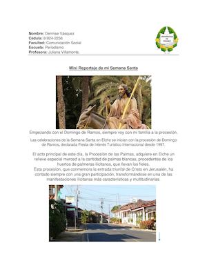 Mini Reportaje de Semana Santa