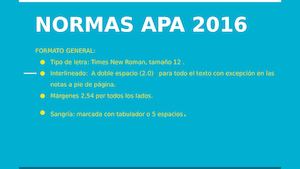 Normas Apa 2016