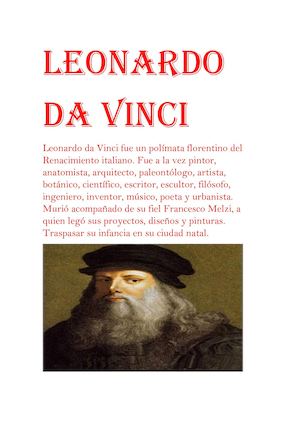Leonardo Da Vinci