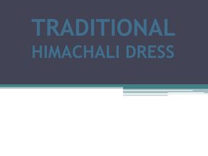 Traditional Himachali Dress