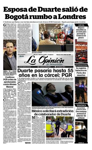 Viernes 21 De Abril De 2017| La Opinión de Minatitlán