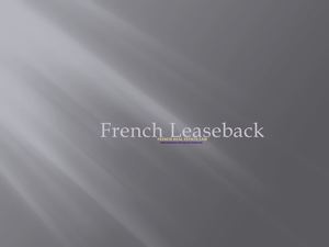 French Leaseback French English Speaking Lawyer