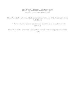 Per Riparare I Peccati Coroncina Lacrime Gesu - libro pdf raccolta da stampare free download gratis