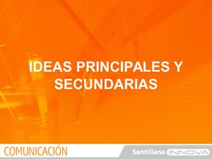 Clase Ideas Principales Y Secundarias