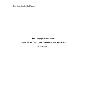 Dove Campaign For Real Beauty Case Study