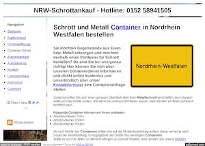 Container Dienst Und Bereitstellung Für Schrott Und Metall
