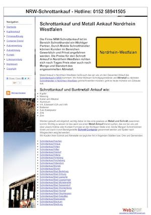 Schrottankauf In Nordrhein Westfalen