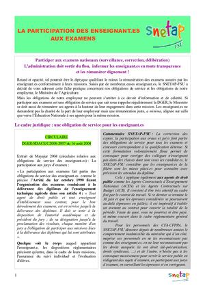 Les Obligations Des Enseignants Aux Examens Fiche Pratique