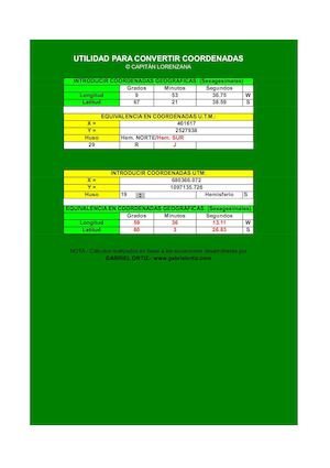 Calculador De Coordenadas
