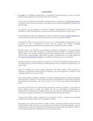 La bombilla historia