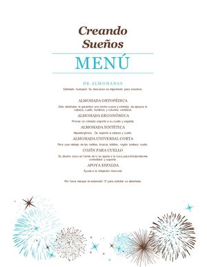 Menu De Almohadas