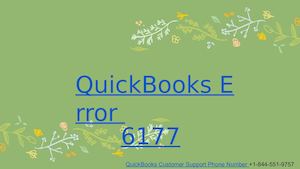 Quick Books Error Code 6177