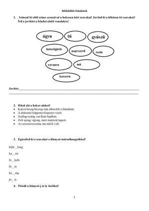 Időkitöltő Feladatok