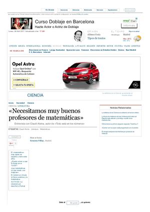 La Razon 20170424 Necesitamos Muy Buenos Profesores De Matemáticas Alsina Todo Esta En Lo Numeros
