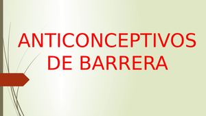 Anticonceptivos De Barrera