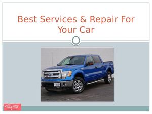 Best Services & Repair For Your Car
